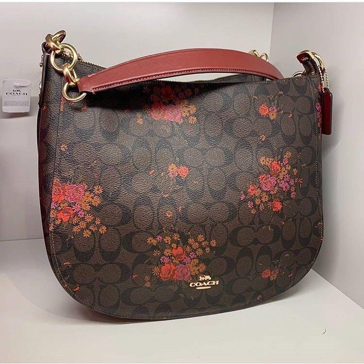 Coach Elle Hobo in Signature Floral Bundle print Luxury Bags