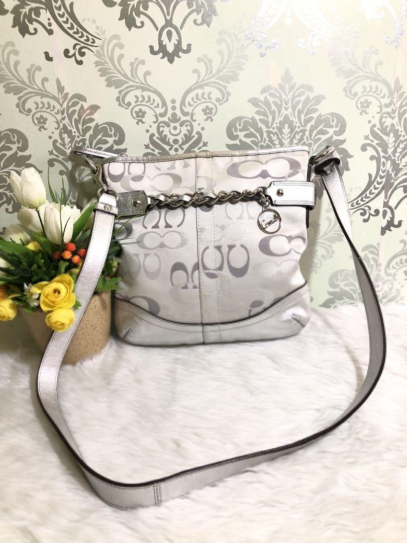 coach purse silver