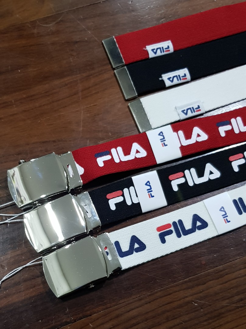 FILA Logo Belt Red Black, Men's Fashion, Watches & Accessories, Belts on Carousell