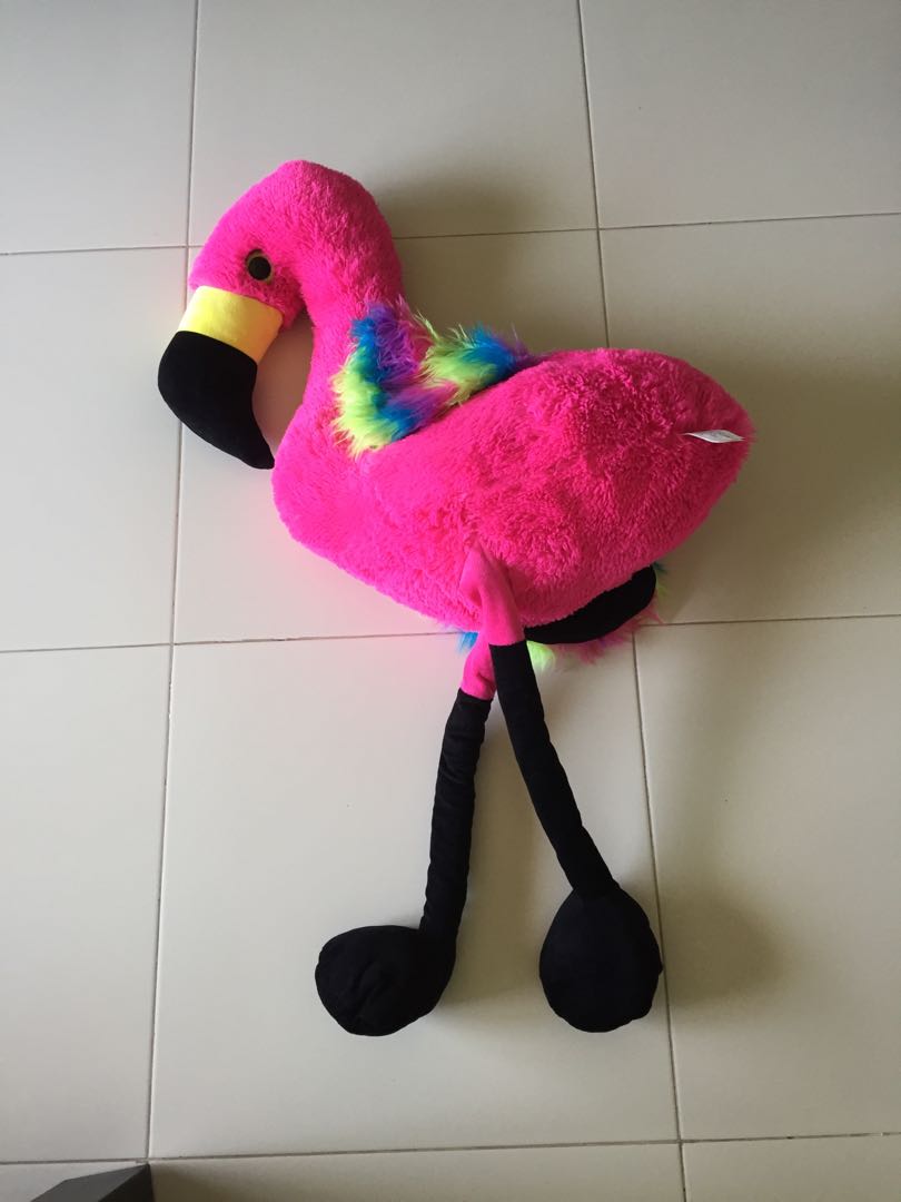 giant pink flamingo stuffed animal