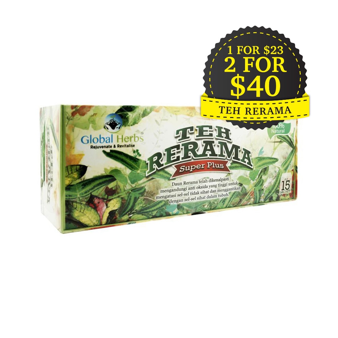 Global Herbs Teh Rerama Super Plus 2 G X 15 Sachets Health Beauty Hand Foot Care On Carousell