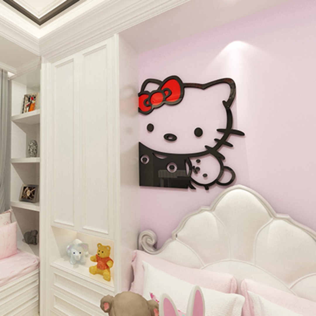 Hello Kitty DIY 3D Acrylic Wall Deco Type 15 RBear Furniture Home