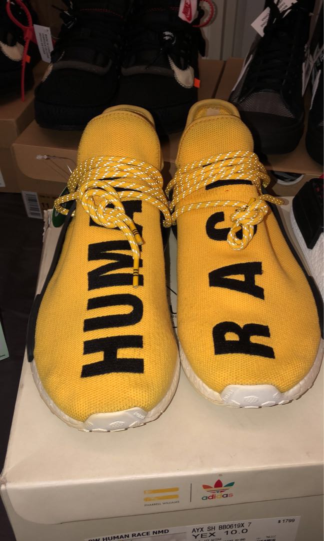 human race OG yellow, Men's Fashion, Footwear, Sneakers on Carousell