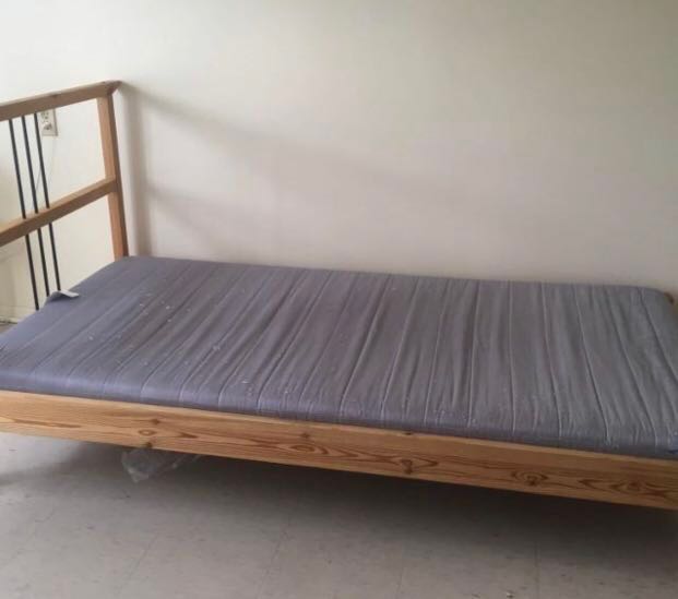 Ikea Single Bed Frame With Base Furniture Beds Mattresses On Photo