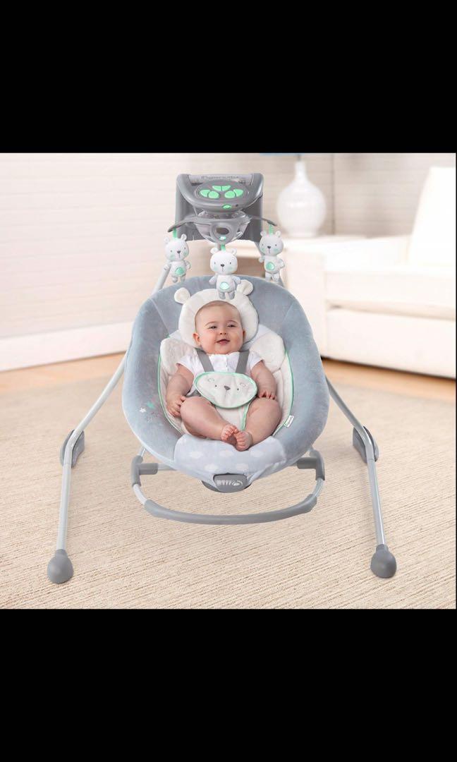Ingenuity twinkle teddy bear in lighten cradling swing & rocker new arrivals
