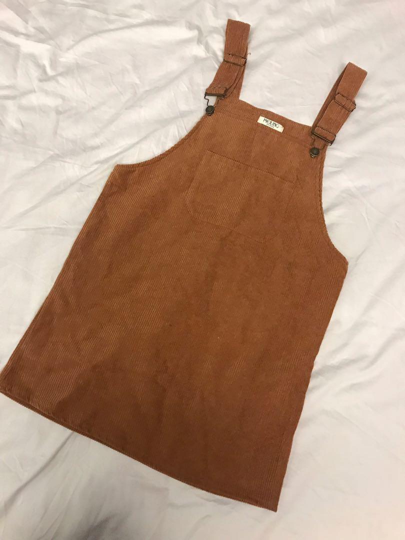 Korean style Brown jumpsuit skirt