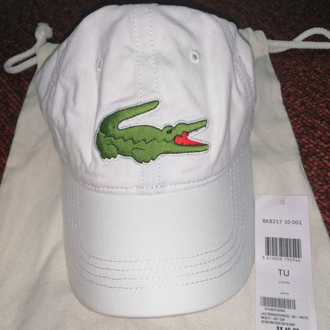 Bedrift Antage Slibende Lacoste White Big Logo Cap, Men's Fashion, Watches & Accessories, Caps &  Hats on Carousell