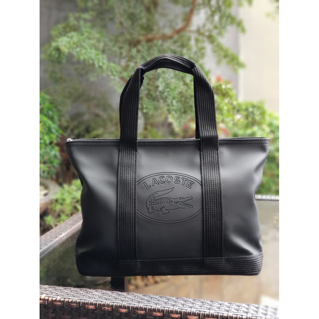 Canvas Zip Tote Bag - Black 