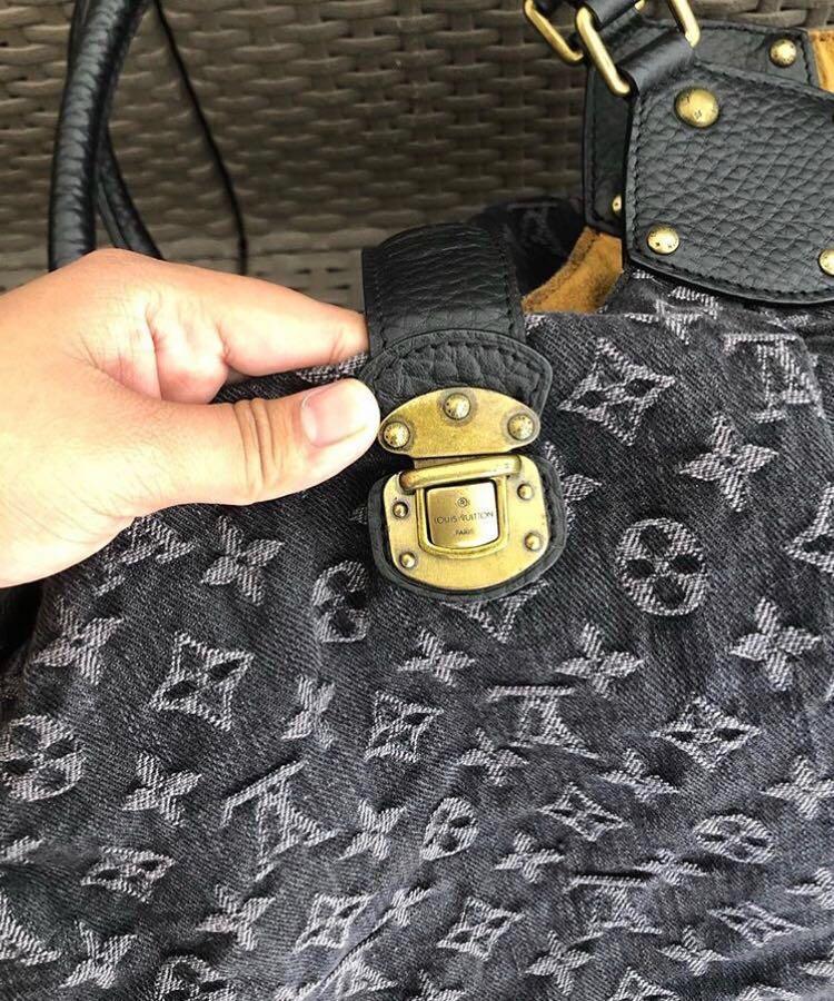 Louis Vuitton Black Mahina Denim Bag