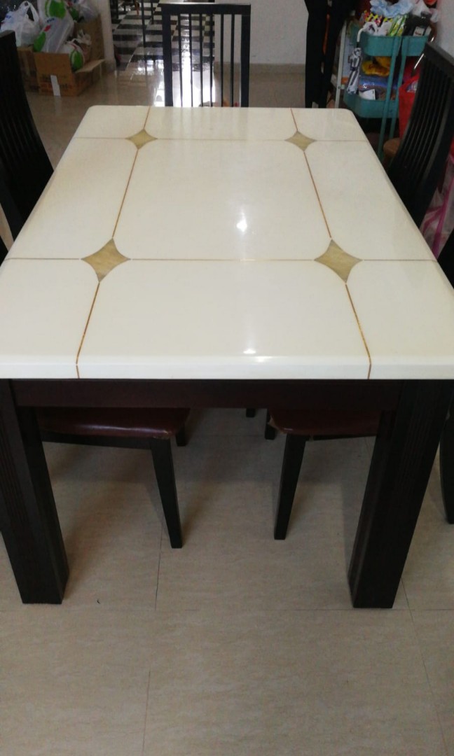 Marble Dining Table Set Furniture Tables Chairs On Carousell