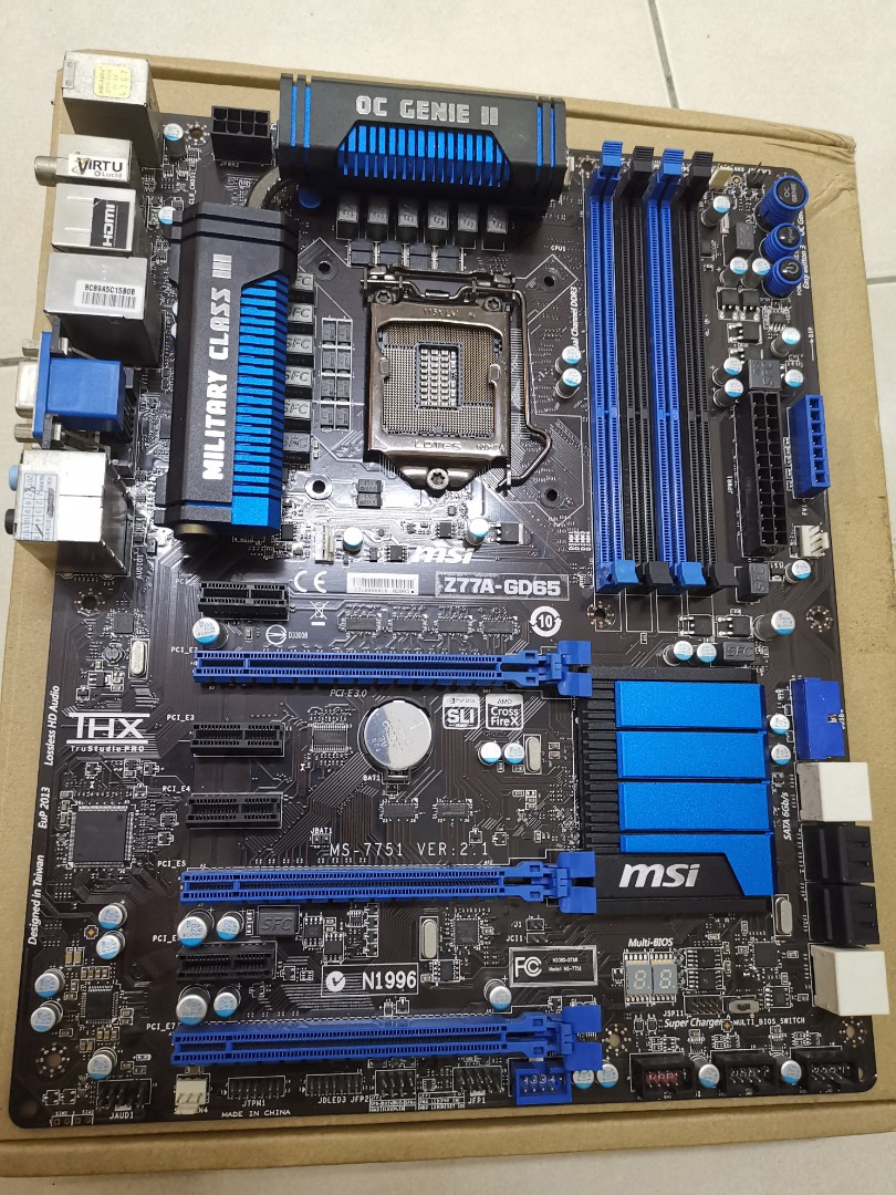 MSI Z77AGD65 LGA 1155 Intel Motherboard/Mainboard, Computers & Tech