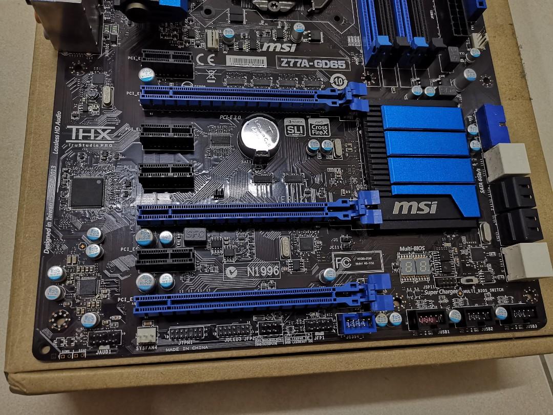 MSI Z77AGD65 LGA 1155 Intel Motherboard/Mainboard, Computers & Tech