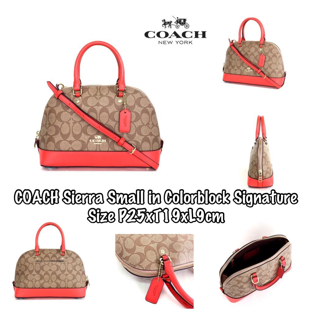 Name : Coach Sierra Medium in Signature Colorblock Size : P38xT24xL11cm  Berat : 1,06 kg Harga 1.950.000 KUALITAS : SISA PRODUKSI PABRIK, Fesyen  Wanita, Tas & Dompet di Carousell