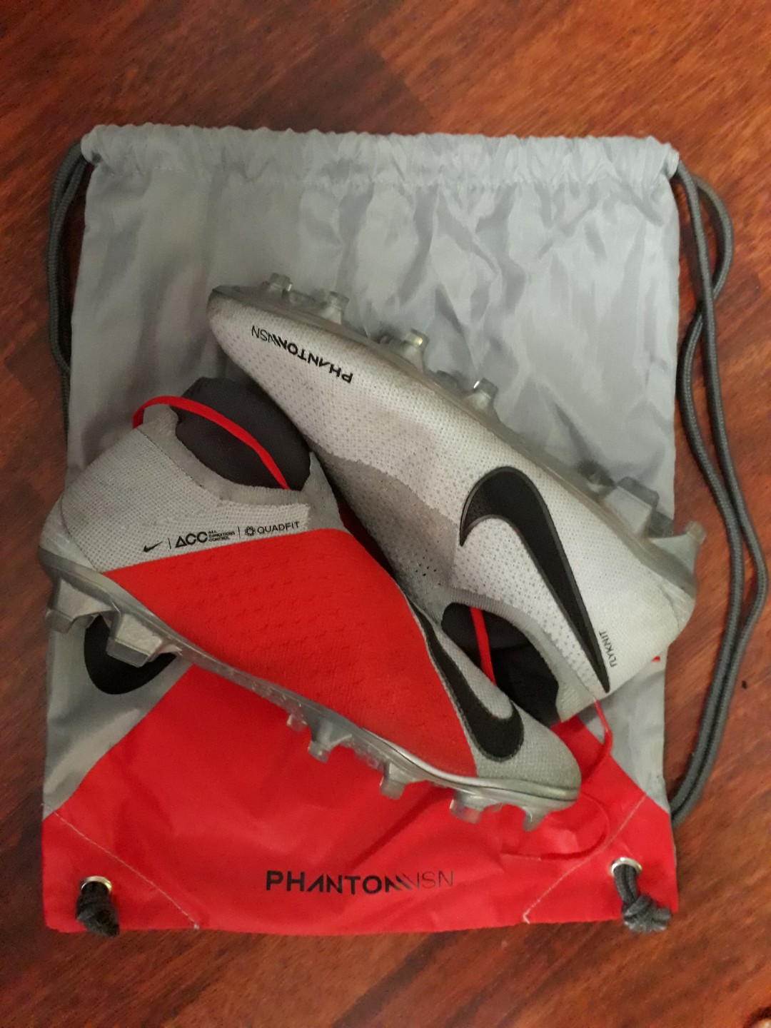 Nike Phantom VSN Elite DF FG Gray Bright Mango AO3262 .