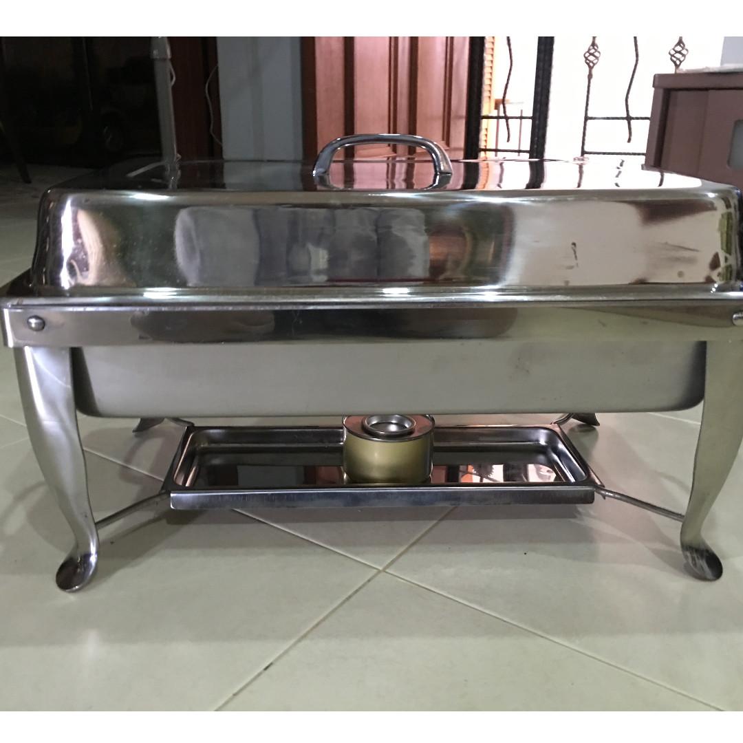 Package 4 X Chaffing Dish Buffet Tray Set For Rent For Halal