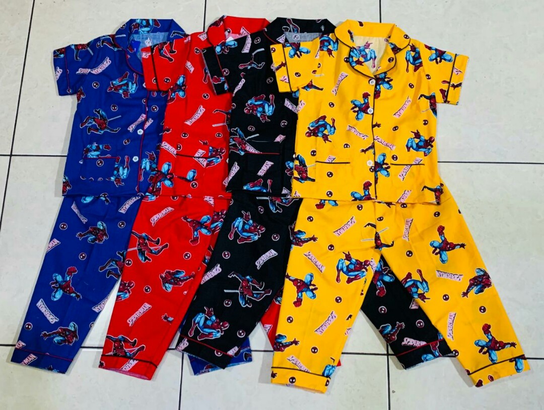 PIYAMA ANAK2/KIDS MOTIF SPIDERMAN, Bayi & Anak, Baju Anak Laki-laki, 4  hingga 7 tahun di Carousell