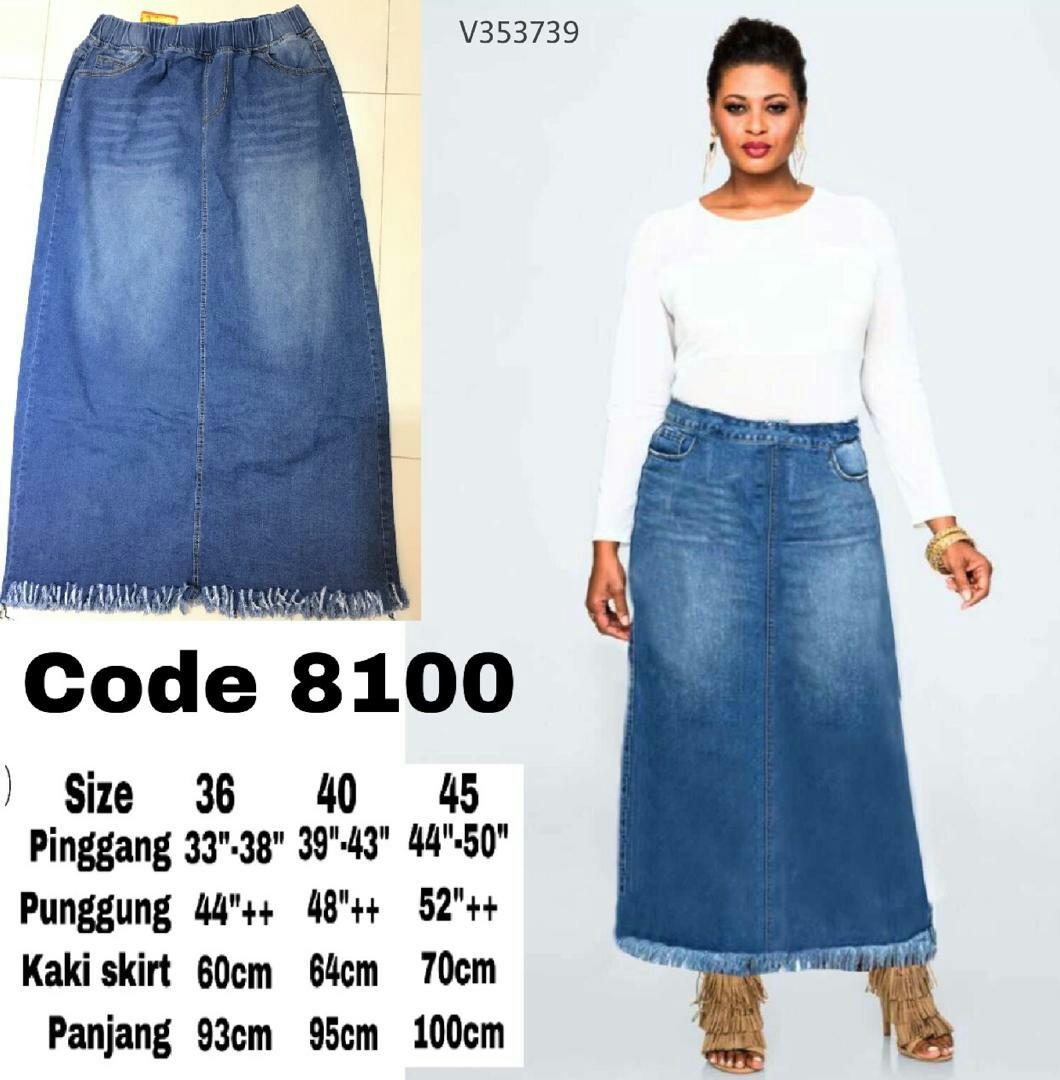 Plus size long hotsell denim skirts 50