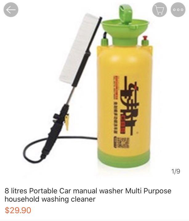 Portable car wash kit 8L, Car Accessories, Accessories on Carousell
