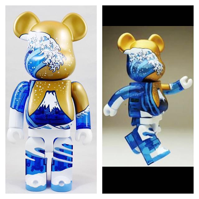 28cm Be@rbricklys 400% Bearbrick Toy The Great Wave off Kanagawa