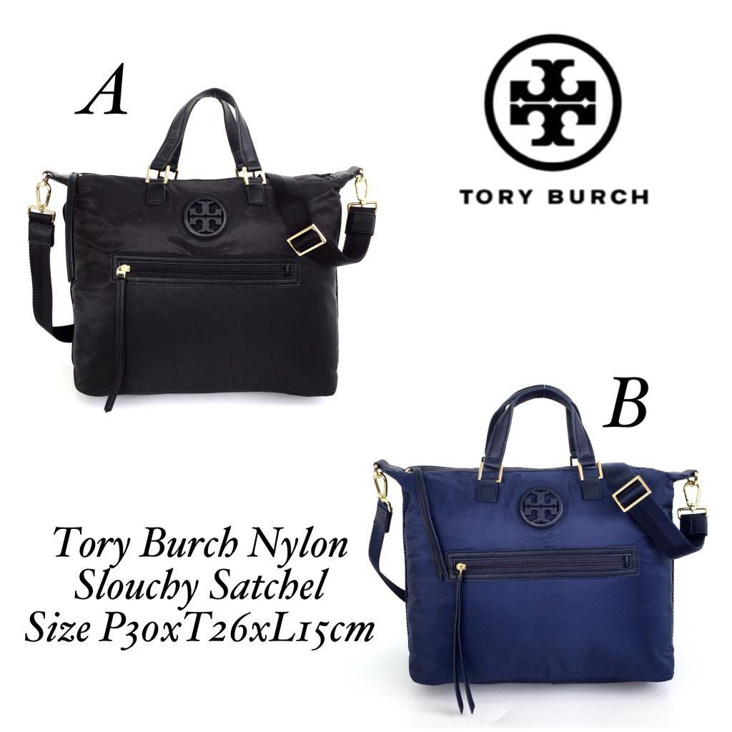 Tory burch nylon slouchy satchel sales