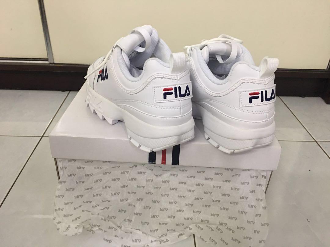 RM 280 BRAND NEW FILA DISRUPTOR 2 LINEAR WHITE Women s Fashion Footwear Sneakers on Carousell