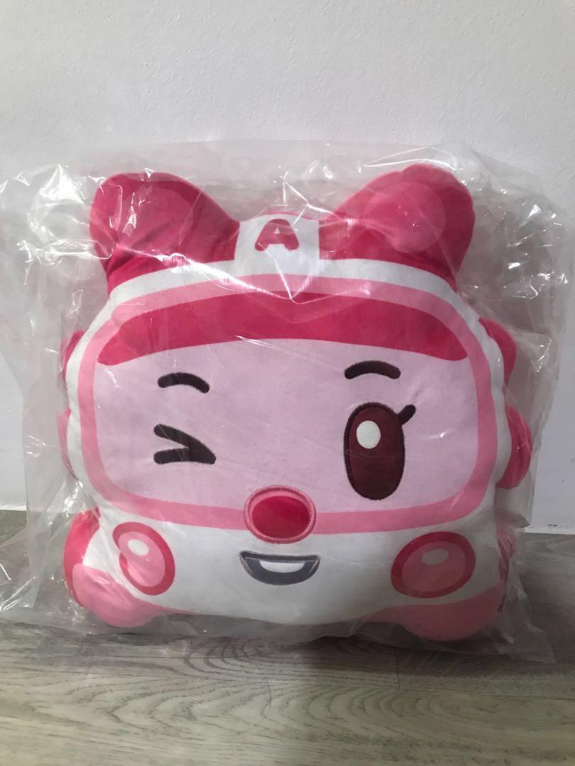 Robocar Poli amber cushion stuffed toy plush , Hobbies & Toys, Toys & Games on Carousell