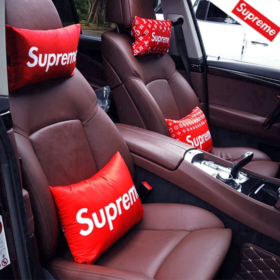 Supreme Car Headrest Pillow And Car Pillow Car Accessories Accessories On Carousell