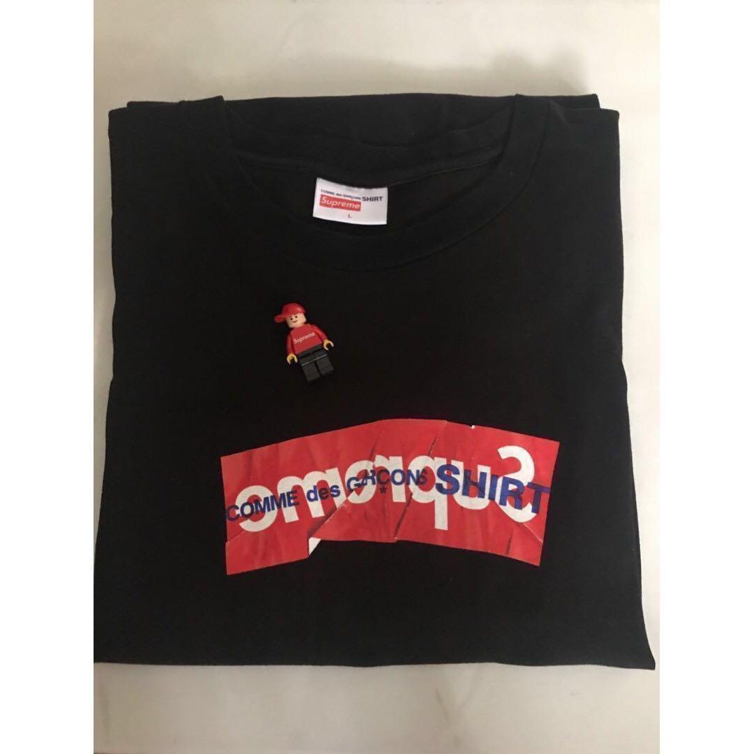 Supreme X Comme Des Garcons Cdg Bogo Box Logo Men S Fashion Clothes Tops On Carousell