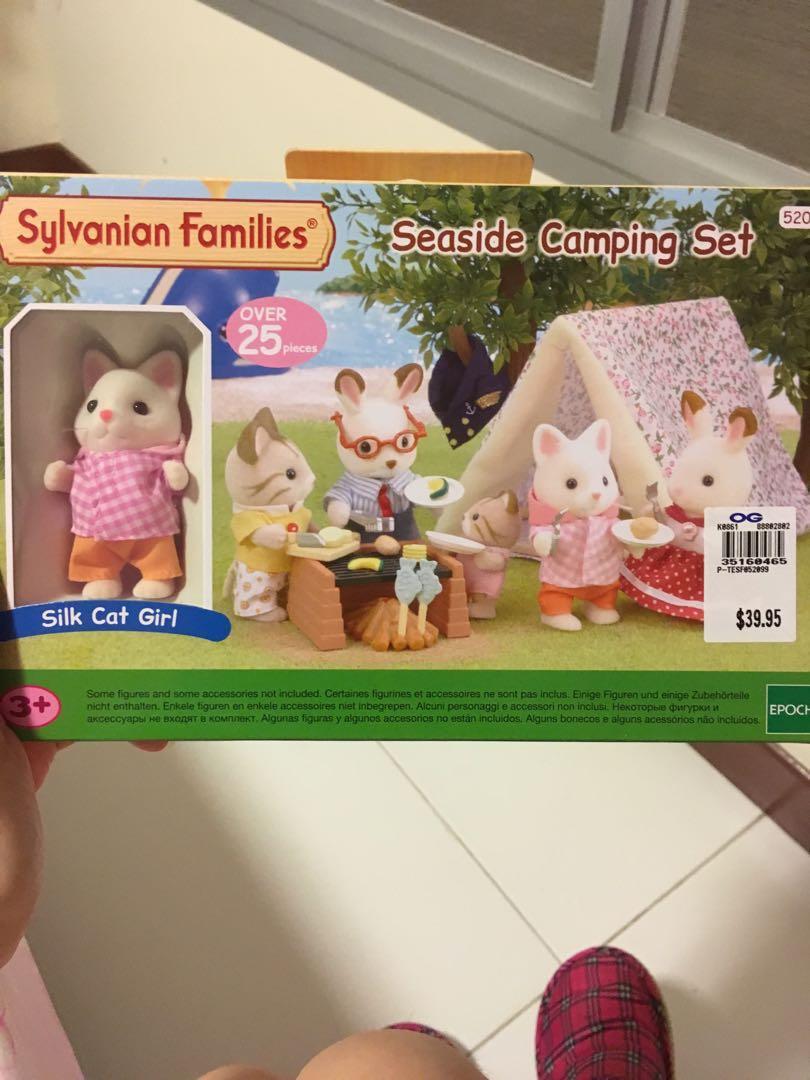 sylvanian families seaside camping set