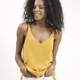 mustard yellow cami top