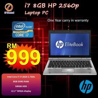 i7 8GB 500GB HP Elitebook 2560p fully refurbished laptop