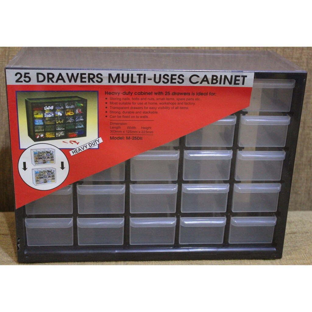 25 Drawer Multi Uses Cabinet Toolbox Storage Box Furniture