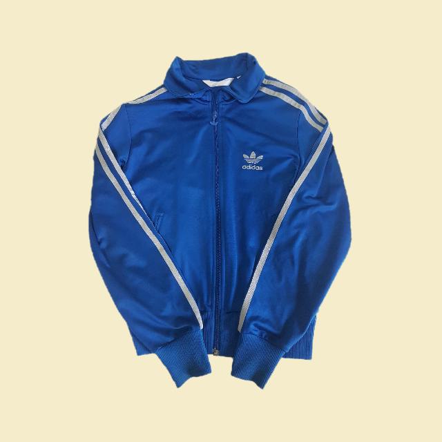 Adidas Blue Track Jacket, Women's Fashion, Coats, Jackets and Outerwear