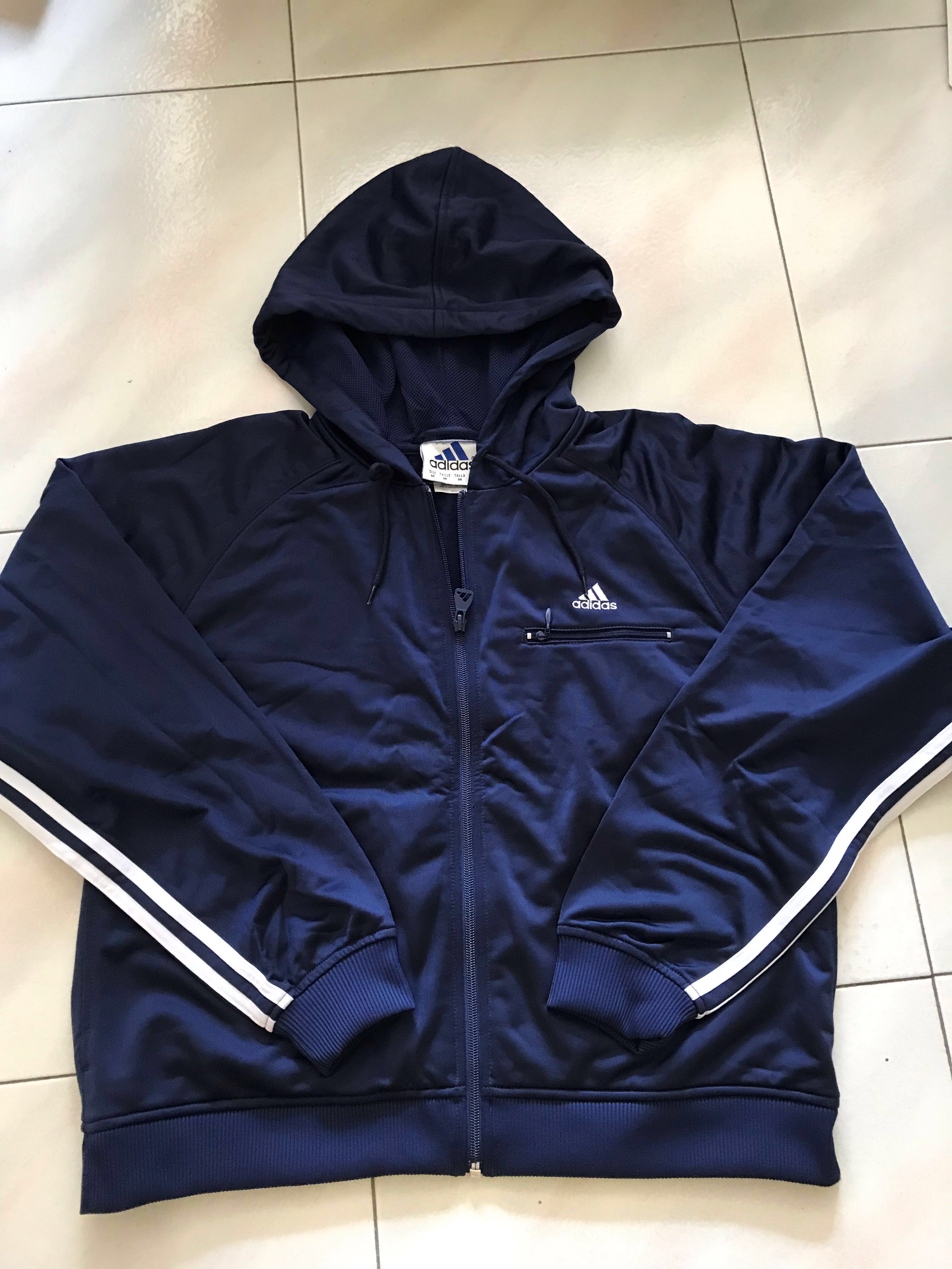 adidas blue jacket hoodie