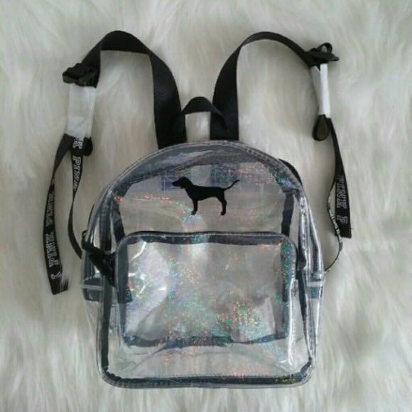 Authentic Victoria Secret PINK Mini Backpack Transparent