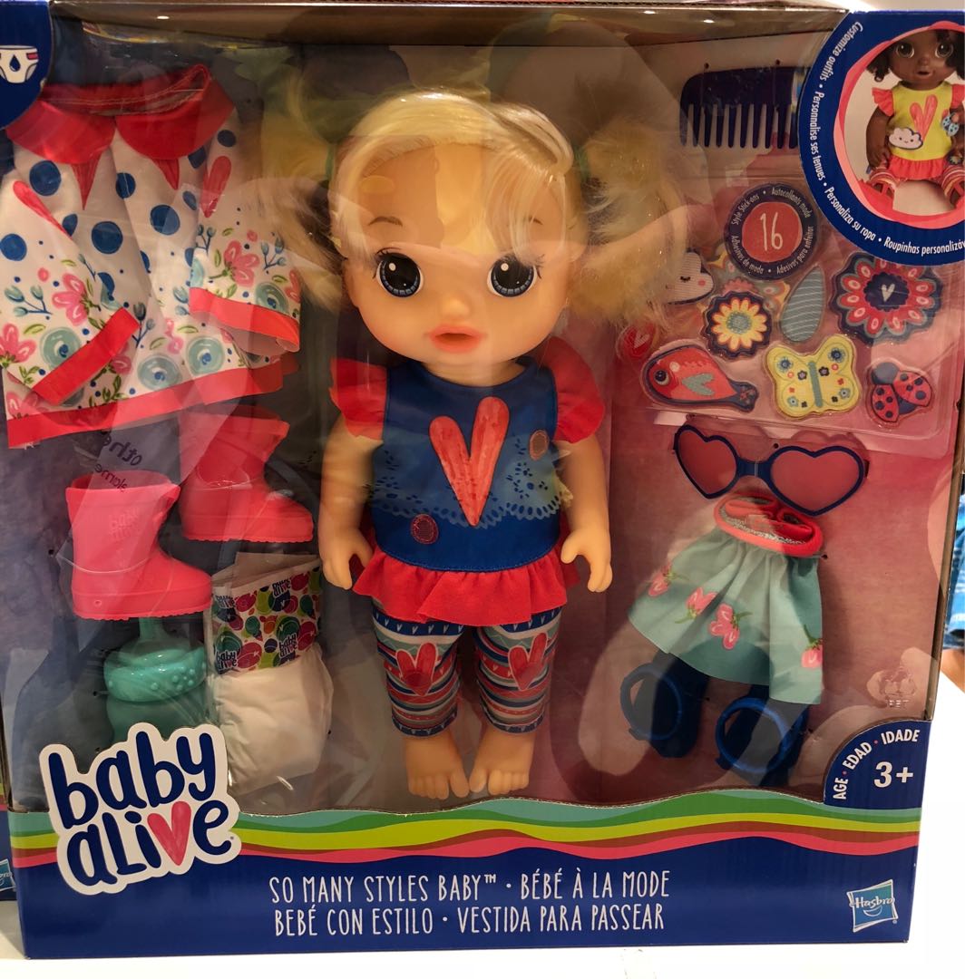 baby alive so many styles blonde