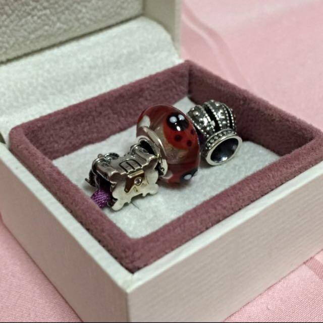 Bn Pandora Bi Color Castle And Crown Charms Everything Else On Carousell
