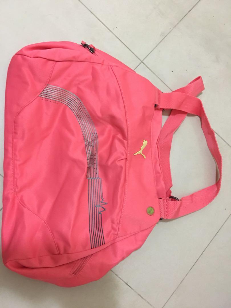 pink puma sports bag