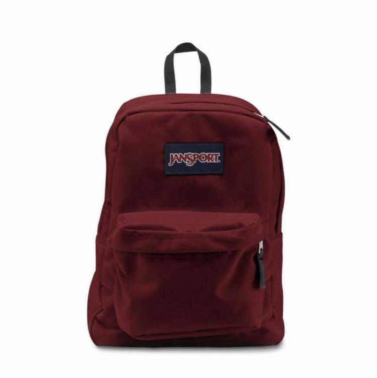 burgundy backpack jansport