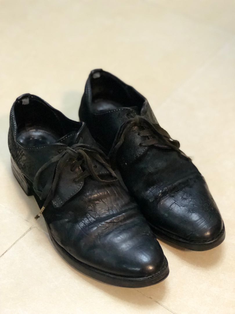Carol Christian Poell ccp drip leather derby black, 男裝, 鞋, 西裝 