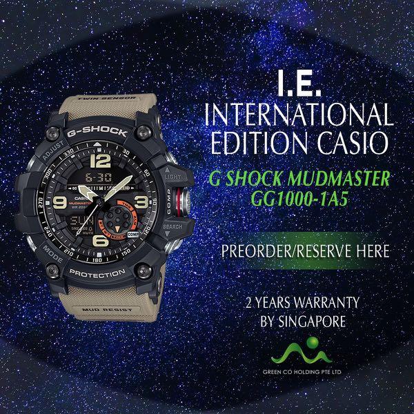 Casio International Edition G Shock Mudmaster Gg 1000 1a3 Twin Sensor Men S Fashion Watches On Carousell