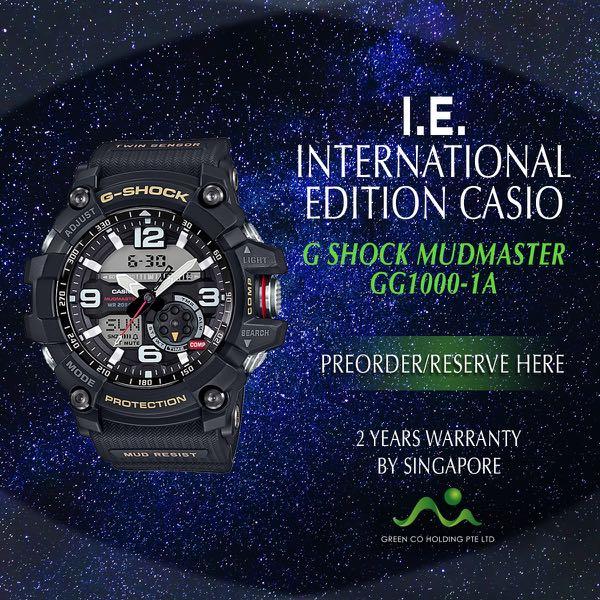 Casio International Edition G Shock Twin Sensor Mudmaster Gg 1000 1a Black Men S Fashion Watches On Carousell Casio International Edition G Shock Twin Sensor Mudmaster Gg 1000 1a Black Men S Fashion Watches On Carousell