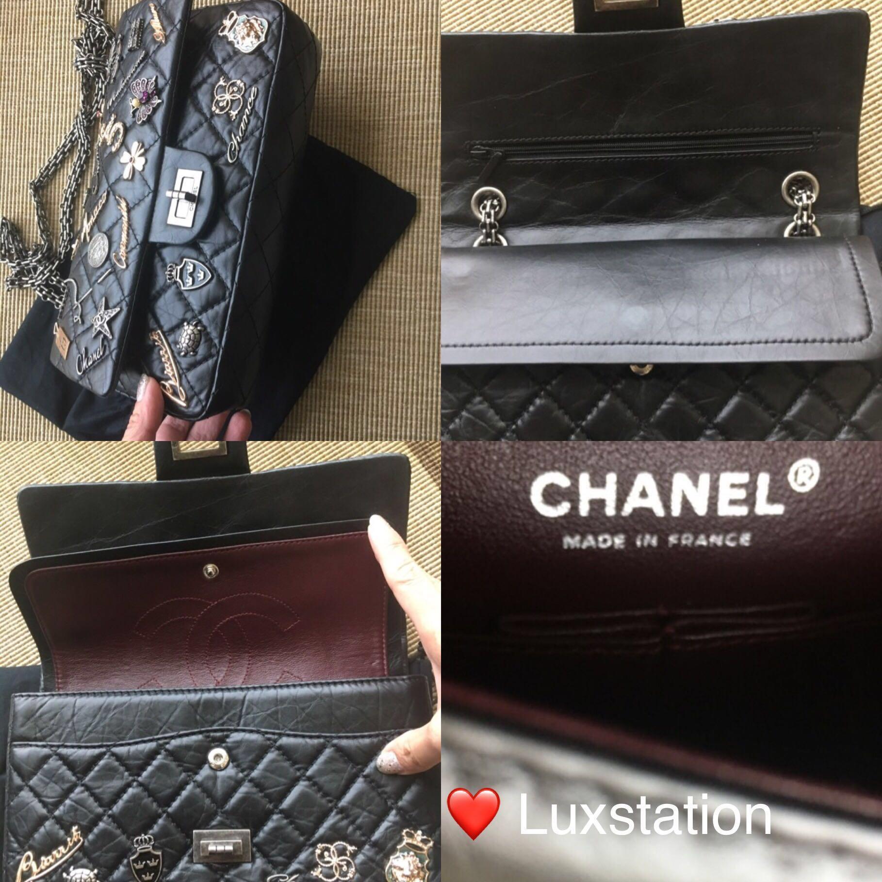 Chanel Black Leather Sac Class Rabat Bag