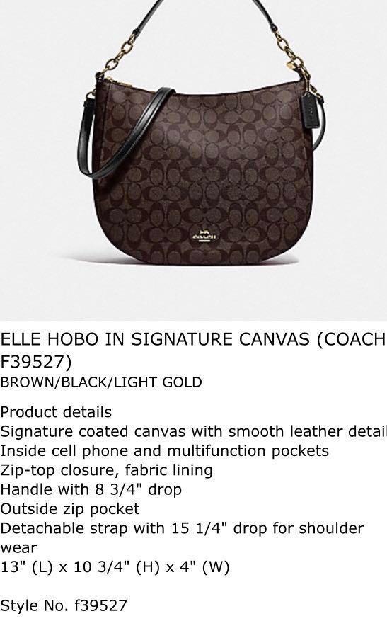 Elle hobo in signature canvas hot sale