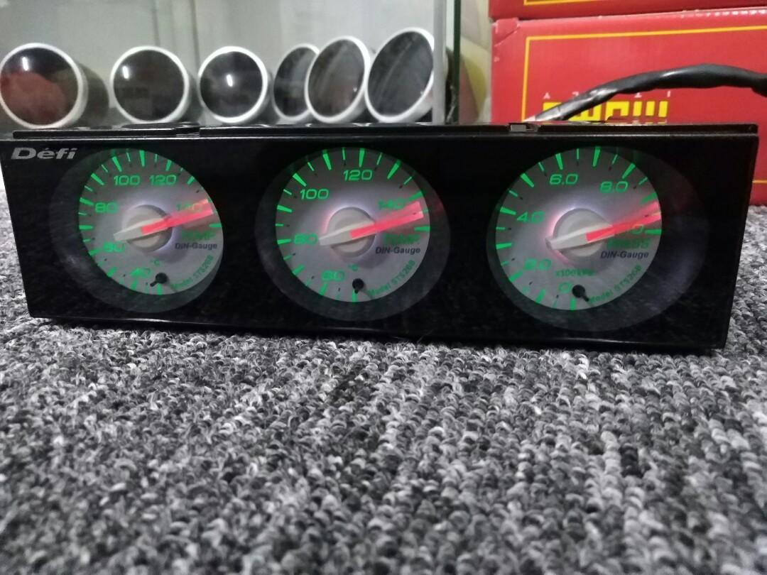 Defi din gauge white face, Auto Accessories on Carousell