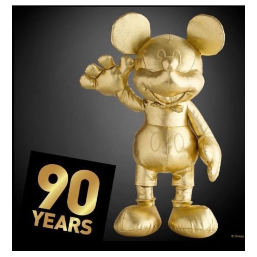 mickey mouse gold plush 90th anniversary