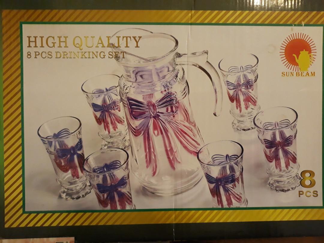 Drinking Set (Category: Coffee & Tea Tableware) located in Puchong. Submitted by wctee10 (Listing ID 206987043, Image 1). Description: 1 jug with 6 cups Extra set and never use prefer cod at puchong prima or masjid jamek (working hours only).