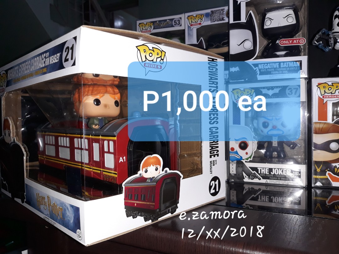 POP! Rides Harry Potter: Hogwarts Express Carriage com Ron Weasley - Funko,  lego harry potter trem 