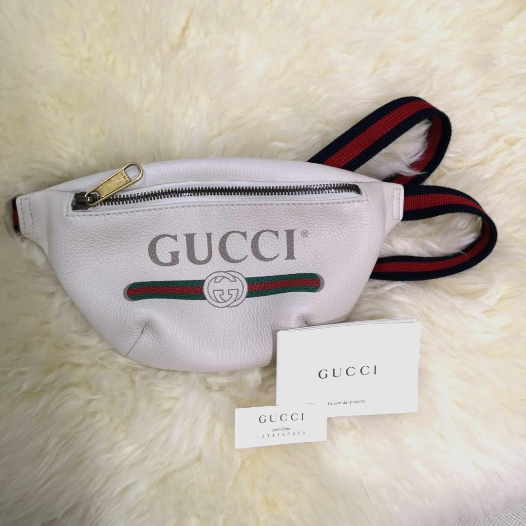 white gucci bum bag