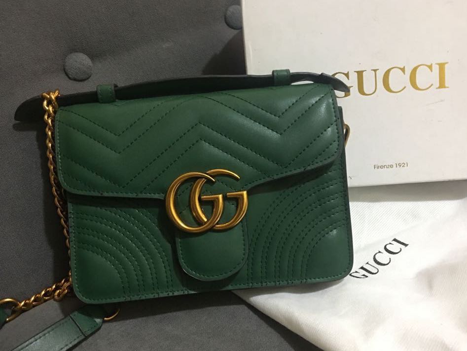 Gucci green outlet sling bag